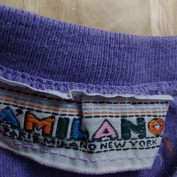 Vintage A'Milano Striped Cropped Button Down Long Sleeve Shirt - Picture 3 of 5